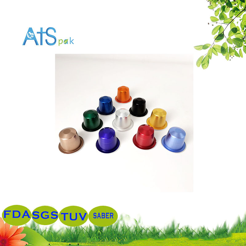 Aluminum Foil Coffee Capsules Round Aluminum Nespresso cup And Sealing Lids 