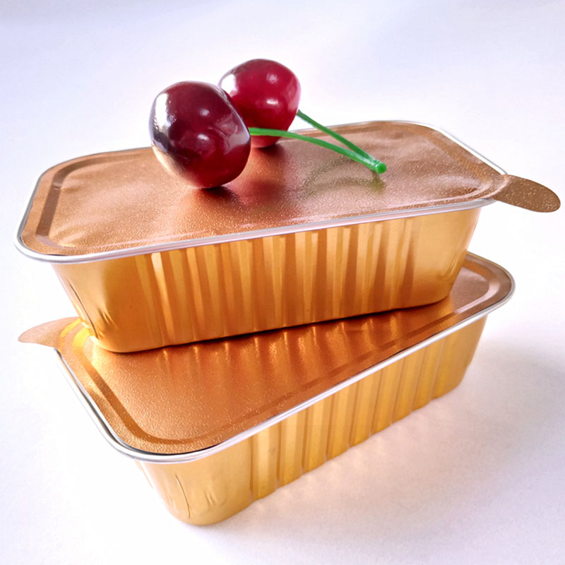 Square airprint aluminum foil dining box