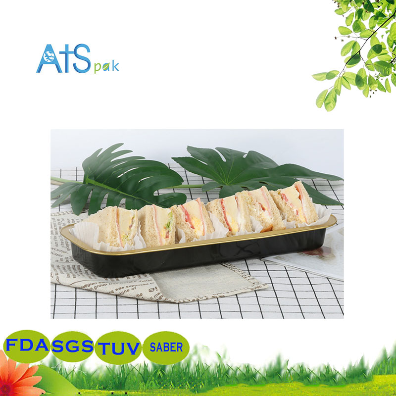 1115ml rectangular aluminum foil packing box can be equipped with aluminum foil cover