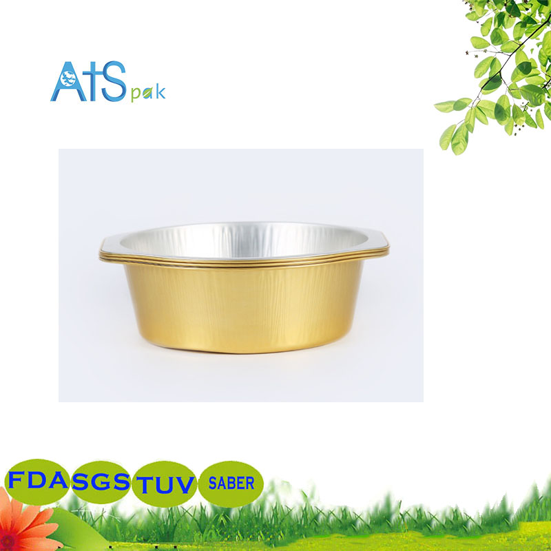 Round wide edge can seal food aluminum foil packaging box
