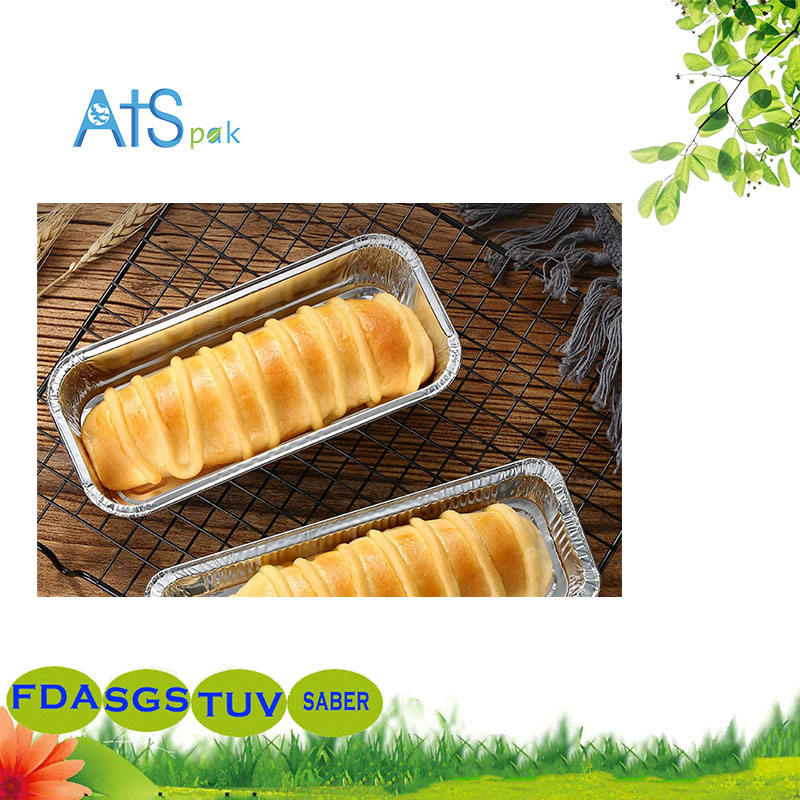 Disposable aluminum foil cake container 