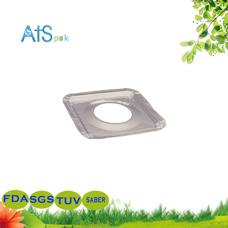 Disposable aluminum foil square burner pad